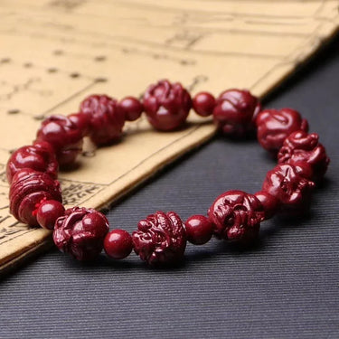 Natural Cinnabar Tree of Life 'WISDOM' Bracelet